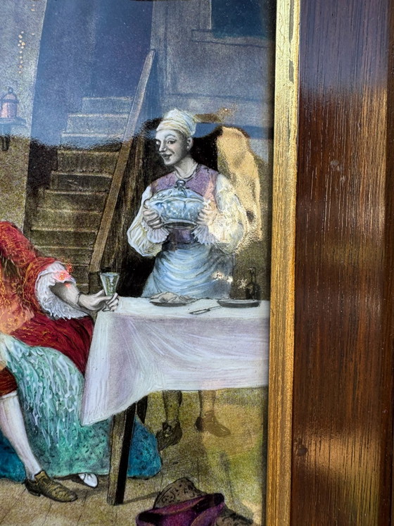 Quadro smaltato Art Limoges R.Sarlandie – Dipinti e disegni, Rame (photo 5 of 15)