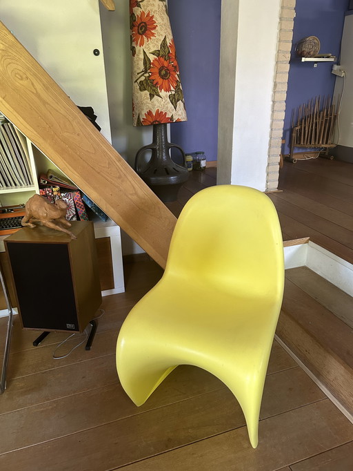 Vitra Verner Panton gele design stoel
