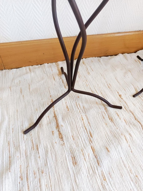 Image 1 of 2x porta piante in ferro battuto ritorto 1970