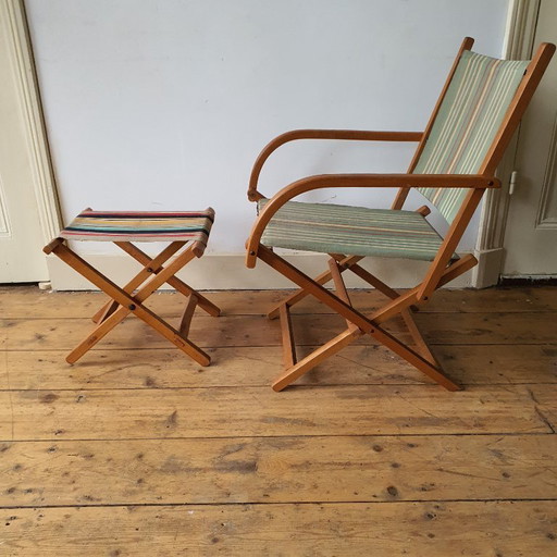 Sillas de playa vintage, Tumbonas