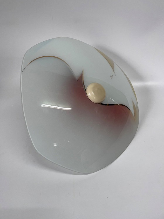 Image 1 of Gorgeous ceiling lamp shelf lamp ceiling Seventies with gold accents