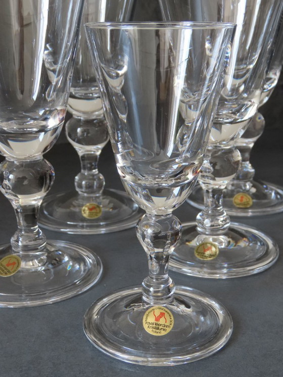 Image 1 of Set di 7 bicchieri di cristallo Royal Leerdam - Baluster - Restauro Colonial Williamsburg