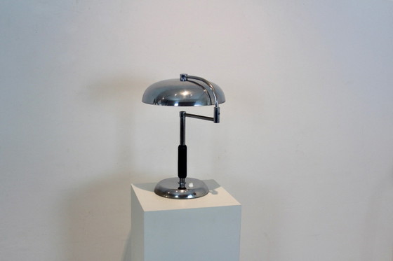 Adjustable Modernist desk lamp by Maison Desny Paris, Wood (photo 6 of 11)