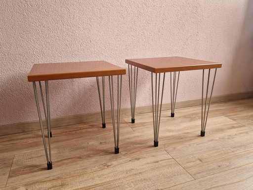 2 x Vintage Pin Age Tables