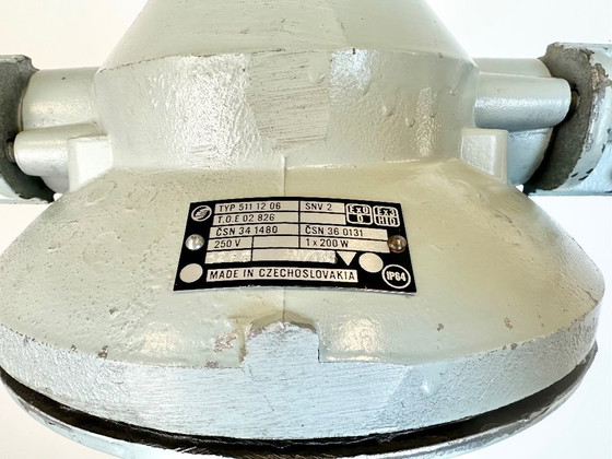 Image 1 of Grey Industrial Cast Aluminium Explosion Proof Light, 1970s