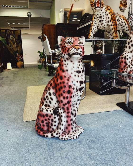 Image 1 of Statuina in ceramica della Pantera Rosa