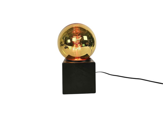 Image 1 of Diseño holandés - Space Age - Philips diseño lámpara bola de espejos - lámpara de mesa/escritorio - años 70