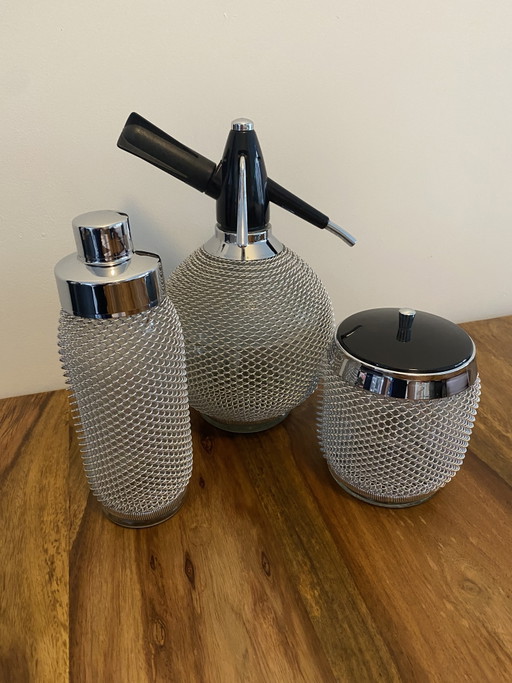 Luxuriöses Vintage Mesh Bar Set.