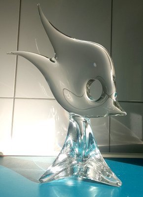 Poisson en verre de Murano signé Xxl par Licio Zanetti, 1960S