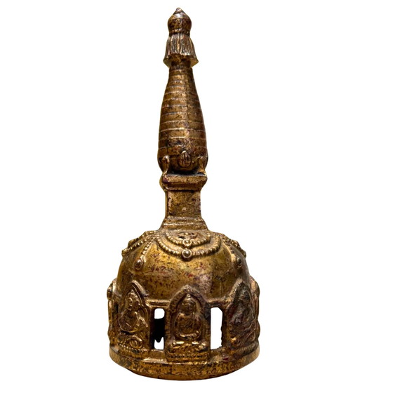 La Pieza de Michael Backman: Shikarakuta Nepalí de Bronce Dorado de Calidad Museo - Siglo XVII – Esculturas (photo 5 of 9)