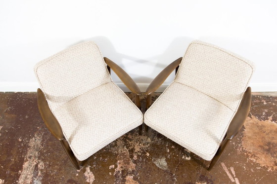 Image 1 of Mid Century Modern Roze Fauteuils Gfm 87 Door Juliusz Kędziorek, Gfm, Polen, 1960's, Set Van 2