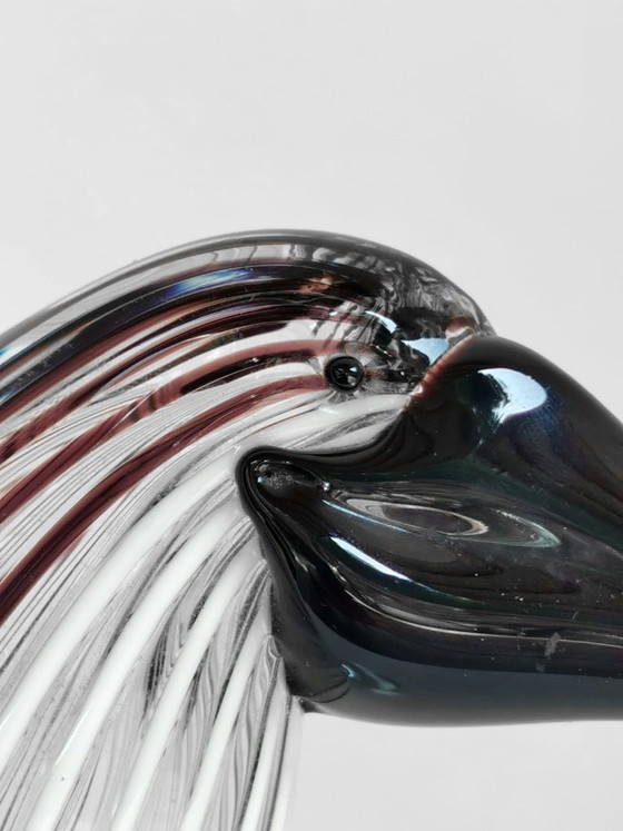 Image 1 of Design de production Formia Murano Italie années 70, oiseau dans la route de verre