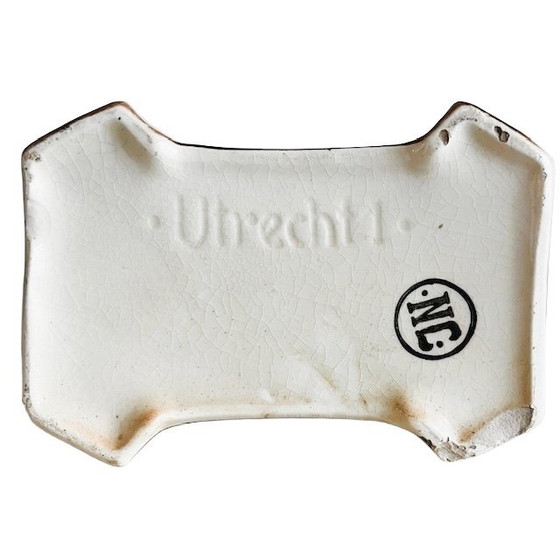 Image 1 of Antique Art Deco ceramic vase Utrecht Faience and tile factory Holland 1900s