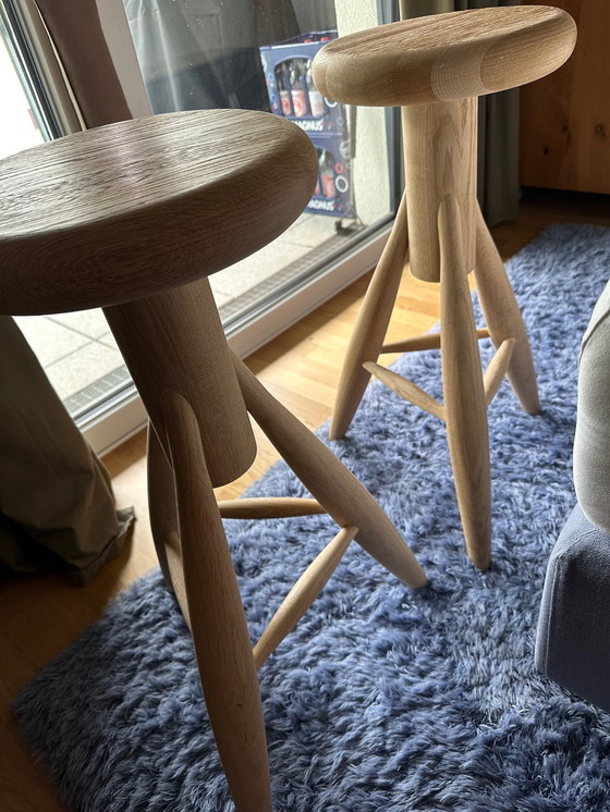 Image 1 of 2 Artek Rocket Stool in oak bar stools