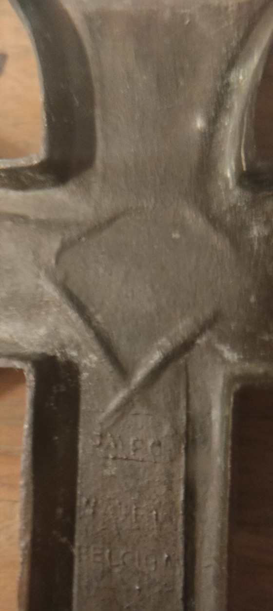 Image 1 of Small copper crucifix from 1930-1950