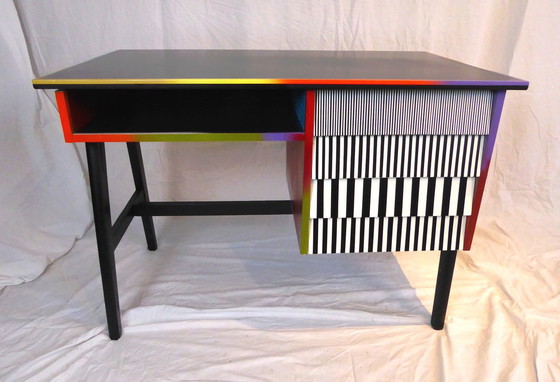 Image 1 of Colourfull Desk with 4 multicoloured drawers