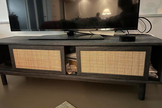 Image 1 of Rotan tv-meubel in Pierre Jeannette-stijl