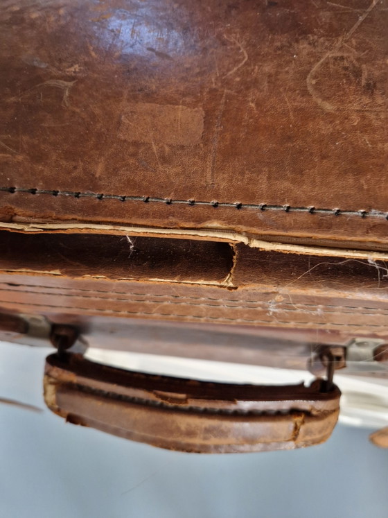 Vintage Reiskoffer – Reistassen, Leather, Metal (photo 9 of 15)