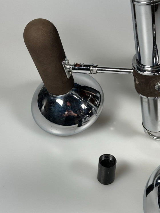 Image 1 of Lampada da soffitto anni '60/'70, faretto a 3 luci, metallo, stile spaziale