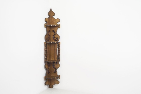 Scaffale Angolare Vintage da Parete Legno Barocco Curio Etagère Ornato Sospeso Display – Armadi a muro, Wood (photo 6 of 10)