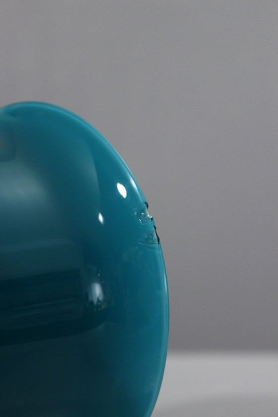 Image 1 of Ezio Rizzetto De Majo Murano - Large turquoise blown glass vase 1995