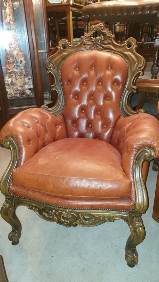 Image 1 of Italiaanse barok fauteuil 