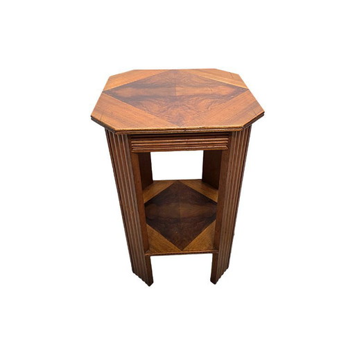 Table d'appoint octogonale Art déco française, années 1930
