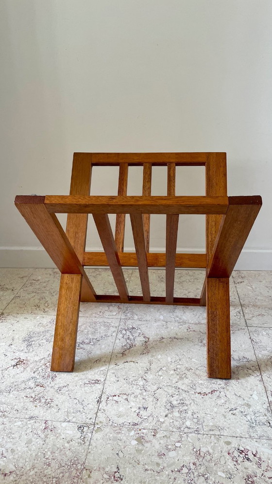 Image 1 of Vintage Geometric Magazine Rack