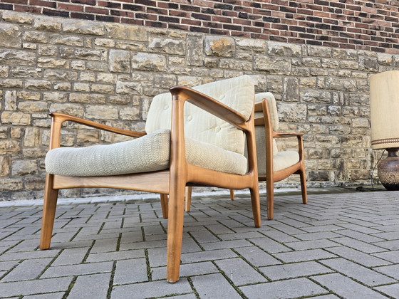 Image 1 of Eugen Schmidt Sofa Daybed jaren 60 Mid Century jaren 70 Zitgroep Vintage Bank Easy Chair Fauteuil