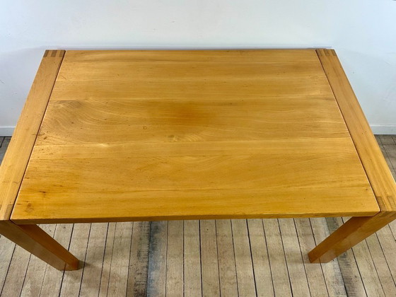 Image 1 of Extendable table in solid oiled elm, Maison REGAIN, 1970