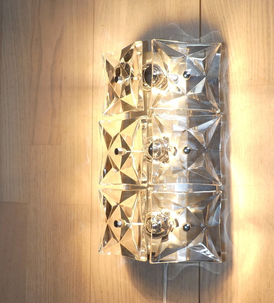 Image 1 of Lámpara de pared Kinkeldey Space Age con 6 cristales UK1aEb