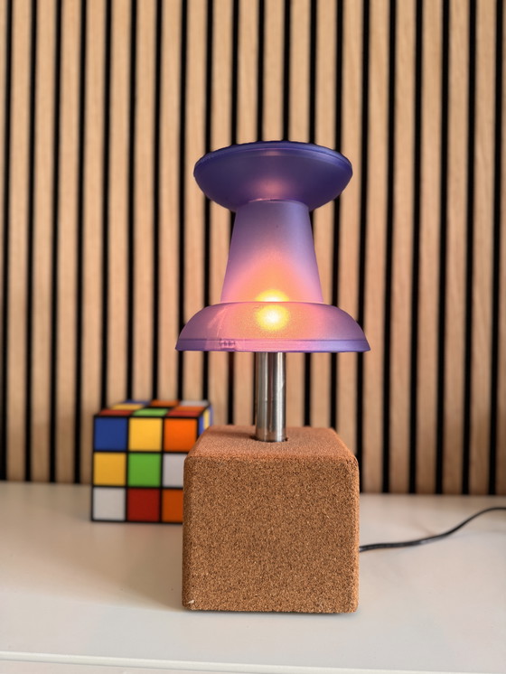 Image 1 of Vintage Push Pin Lamp - Blue | Pop Art Design From Visualgram