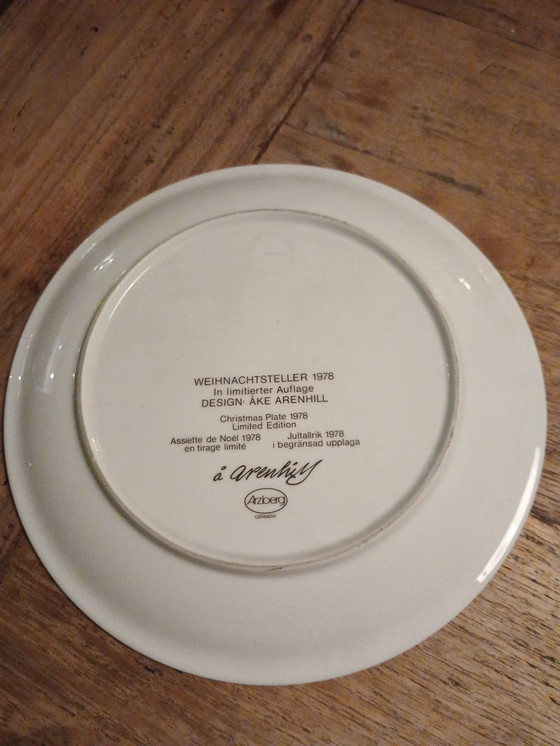 Image 1 of Arzberg christmas plate 1978 ltd edition