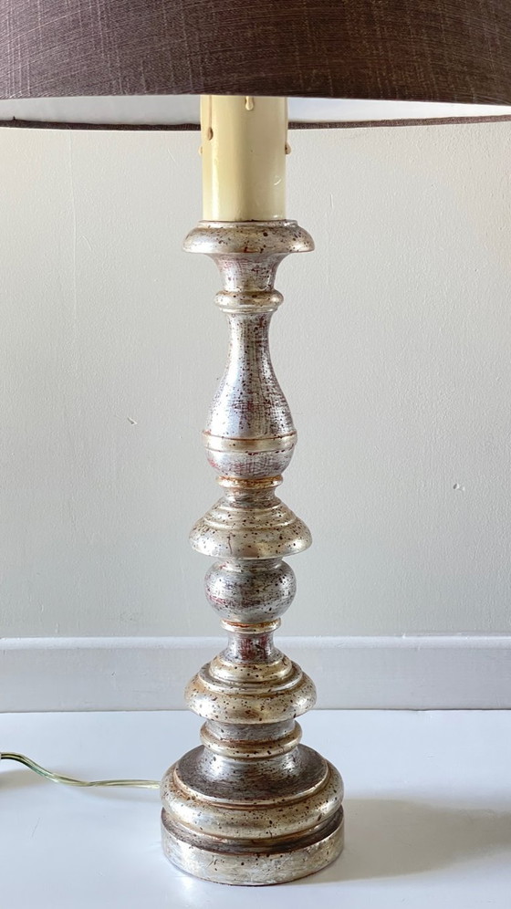 Image 1 of Silver-plated wood lamp, Acropolis Paris