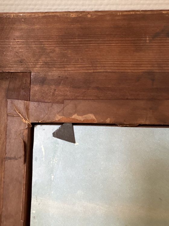 Image 1 of Cornice antica in stile arte popolare | Arte folk | 78 x 67 cm