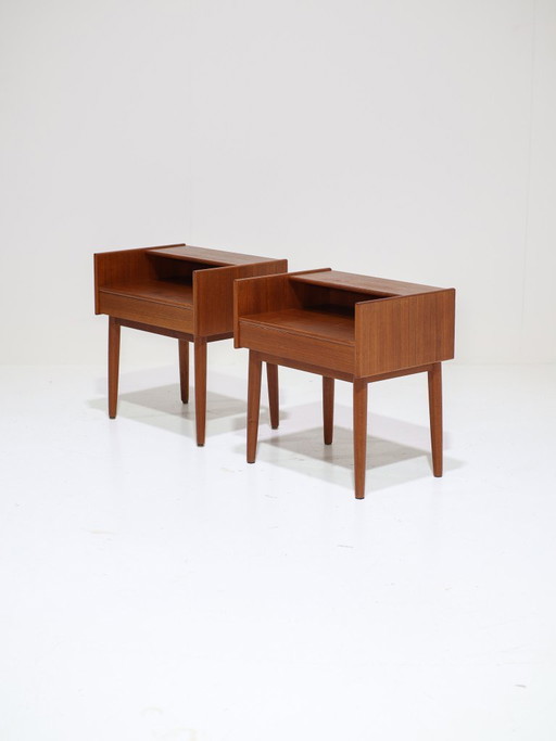 Set di comodini Melvin Mikkelsen in teak, stile vintage danese