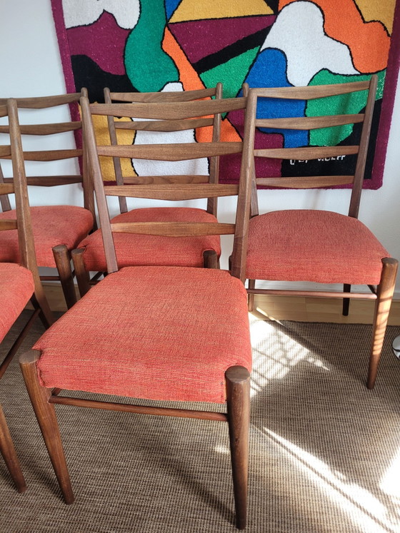 Set of 6 vintage Pastoe ST09 Dining chairs – Cees Braakman – Textile, Wood (photo 2 of 6)