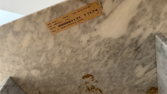 Image 1 of Tavolino da caffè in marmo di Carrara – Bianco e grigio