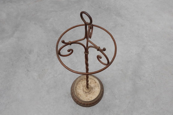 Image 1 of Paragüero antiguo de hierro fundido, Francia ca. 1900