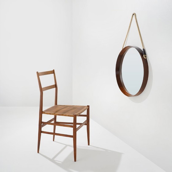 Image 1 of Round teak wall mirror, 1960s