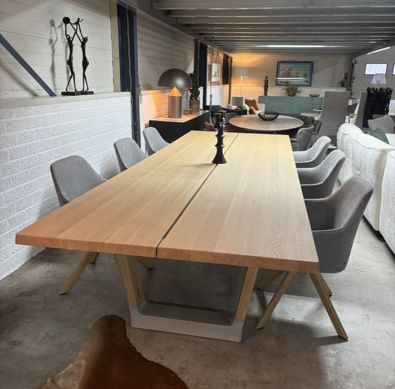 Image 1 of Arco Base table 100x280cm in natural oak with concrete base