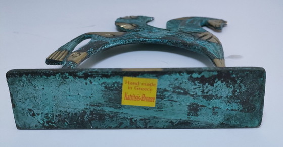 Image 1 of estatua pégase bronce pátina verde