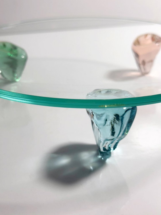Image 1 of Postmodern Murano bowl, plate, platter, 90s glass, Memphis Milano