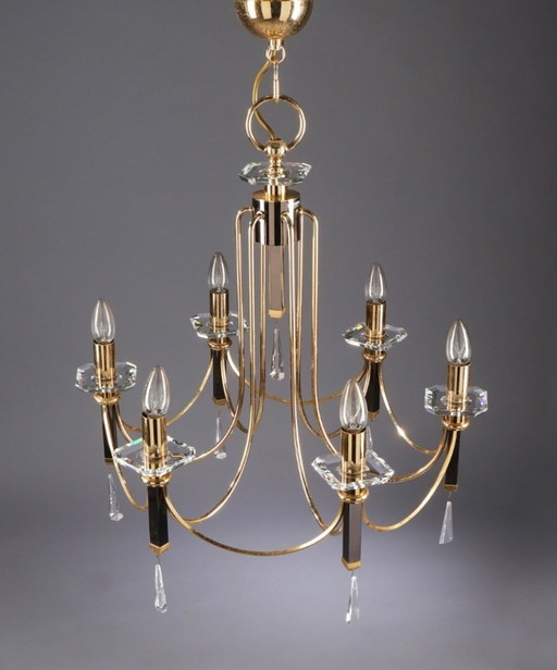 Prearo Luce 1980’s Italy crystal chandelier 