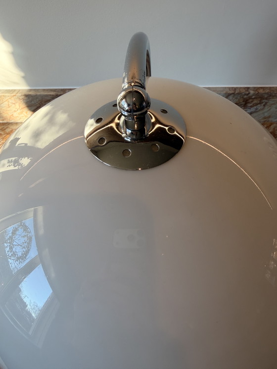 Image 1 of Lámpara de mesa italiana de mediados de siglo en cromo y acrílico, década de 1970