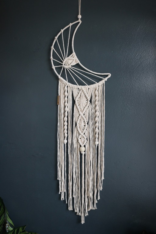 Macramé Moon Pendant
