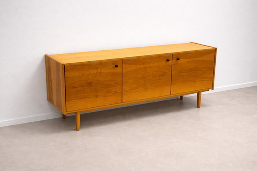 Mid-Century Modern Scandinavian Style Sideboard in Warm Wood Veneer, 1960s–1970s