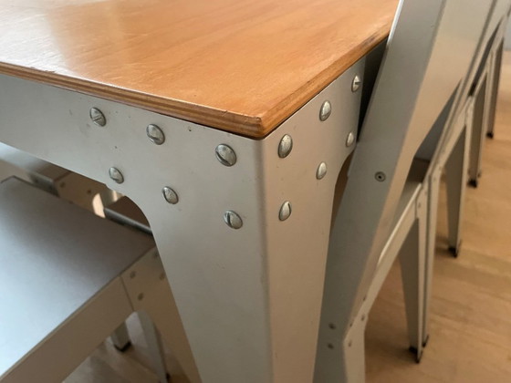 Piet Hein Eek Tafel + 8 Stoelen!! – Eetkamerset, Aluminium (photo 7 of 9)