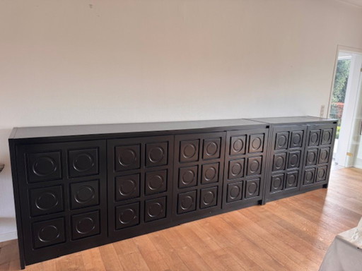 vintage black cabinet 1968 - 2 parts