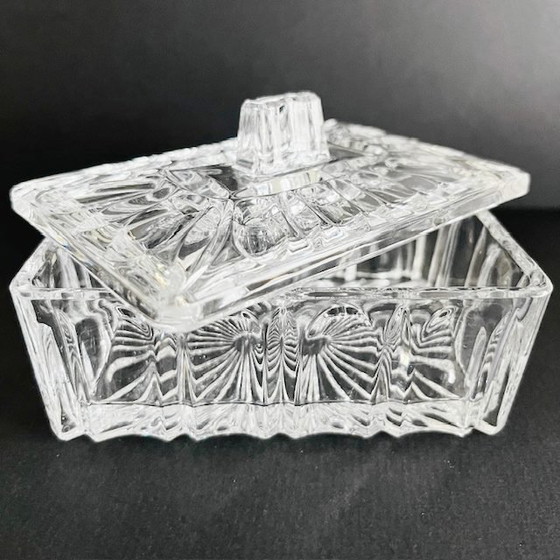 Image 1 of Antique French jewelry box cut crystal cigarette case 1900's